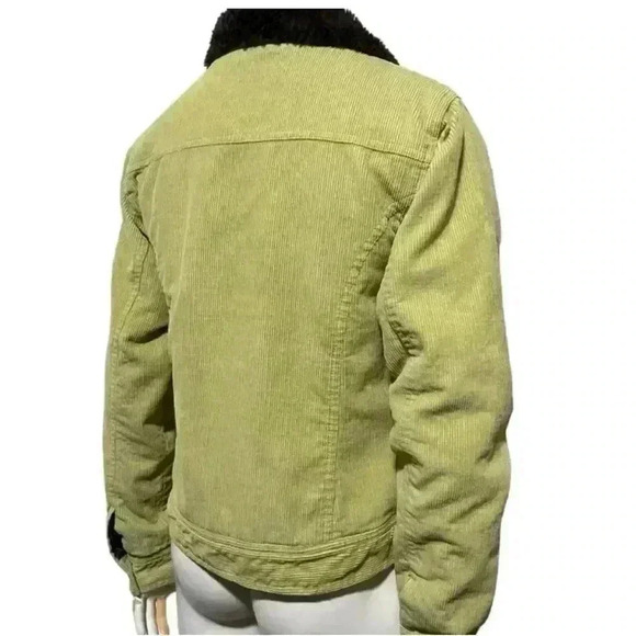 Green corduroy Sherpa trucker jacket - DUTCH HARBOR GEAR - unisex S - Picture 8 of 14